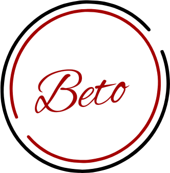 A Beto Life circular logo with elegant script, representing holistic massage and wellness services